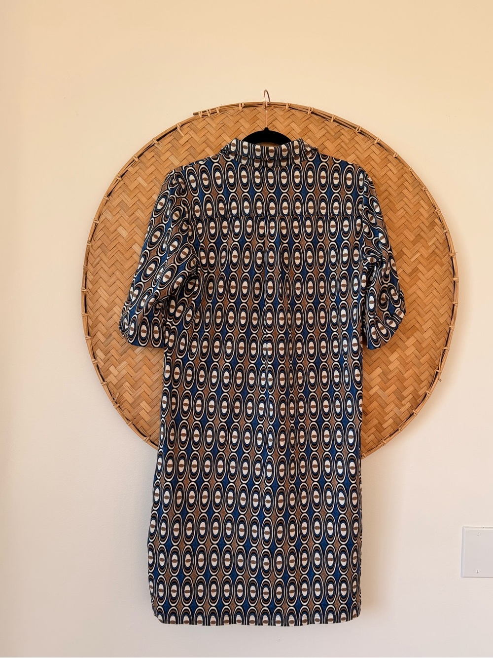 J. MCLAUGHLIN LAWRENCE OPTIC GEOMETRIC PRINT COLLARED SHIFT DRESS CORP-CORE EUC - Picture 10 of 14